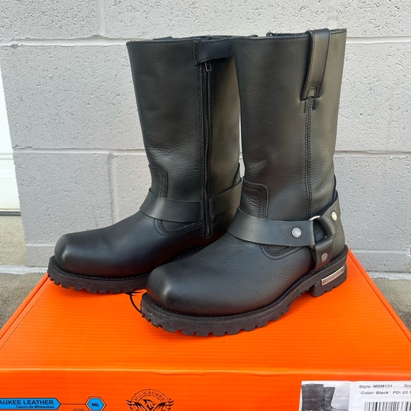 Milwaukee Leather Men’s Harness Boots - Picture 3 of 9